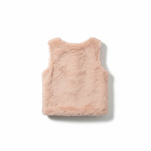 Old Navy  girl's Pink Faux Fur Vest - Picture 3 of 3